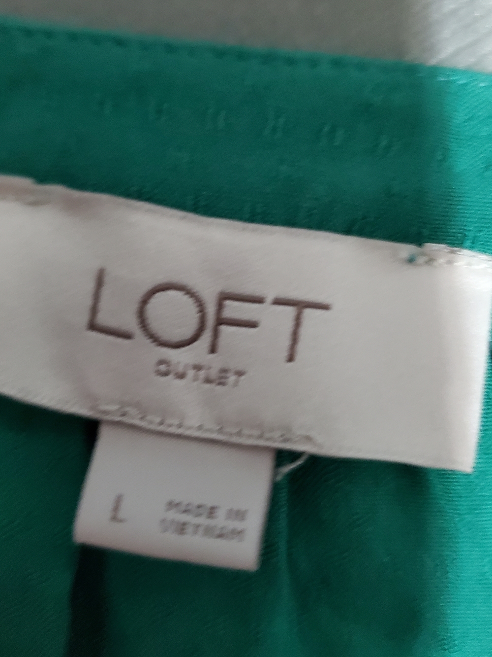 LOFT Outlet Mint Green V-Neck Peasant Top Blouse Women's Size L - Picture 6 of 7
